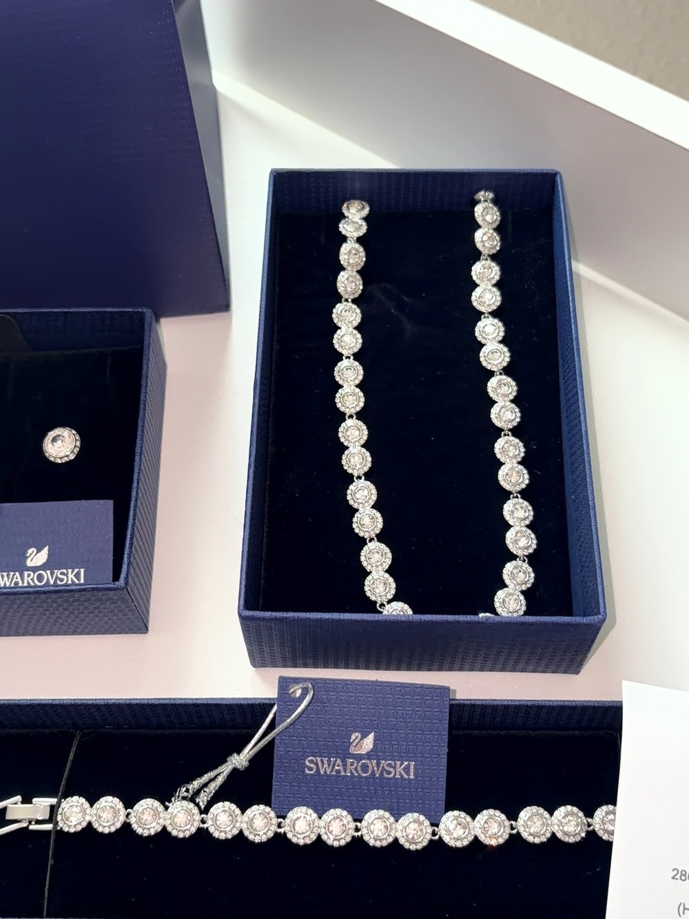 Swarovski Clear Crystal Station Necklace - Picture 3 of 6